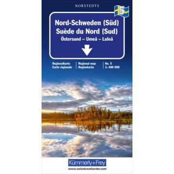 Strassenkarte Schweden 5 Nord-Schweden (Süd) 1:400 000 / Kümmerly & Frey