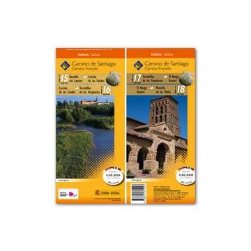 Carte de randonnée Chemin de St-Jacques: Boadilla del Camino - Mansilla Mulas 1:50 000 / CNIG