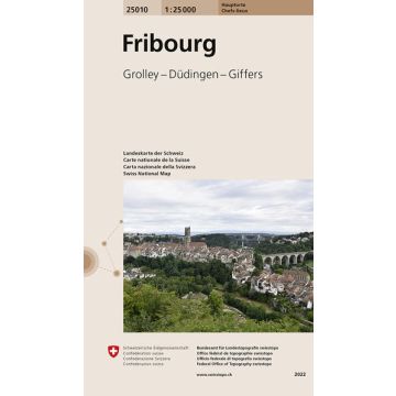 25010 Fribourg 1:25 000 / Swisstopo (Hauptorte)