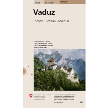 25025 Vaduz 1:25 000 / Swisstopo (Hauptorte)