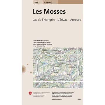 1265 Les Mosses 1:25 000 / Swisstopo