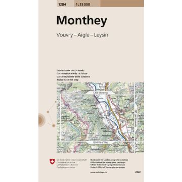 1284 Monthey 1:25 000 / Swisstopo