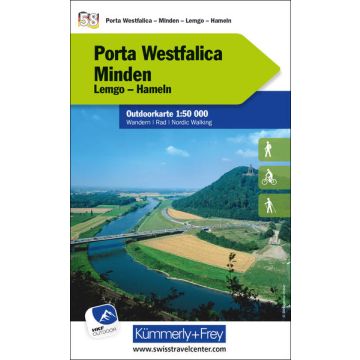 Carte de randonnée Porta Westfalica 1:50 000 / Kümmerly & Frey Outdoorkarte 58 