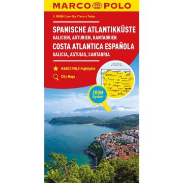 Strassenkarte Spanische Atlantikküste 1:300 000 / Marco Polo