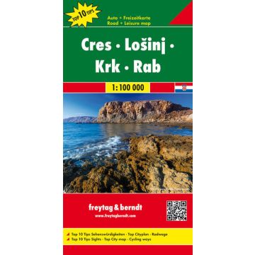 Carte routière Cres Losinj Krk Rab 1:100 000 / Freytag & Berndt
