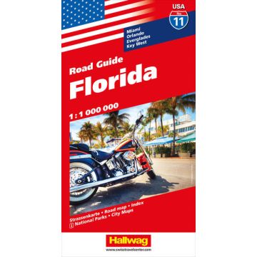 Strassenkarte Florida 1:1 Mio. Road Guide USA 11 / Hallwag