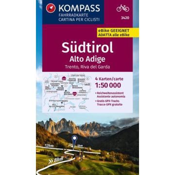 Carte vélo Kompass 3420 Südtirol 1:50 000