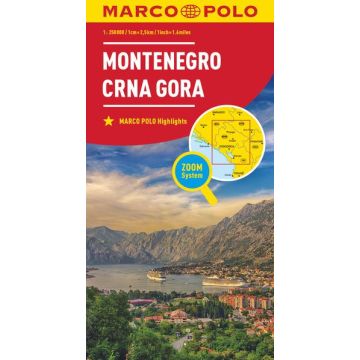Carte routière Monténégro 1:250 000 / Marco Polo