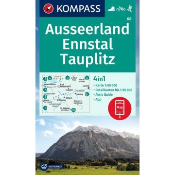 Wanderkarte Kompass 68 Ausseerland Ennstal 1:50