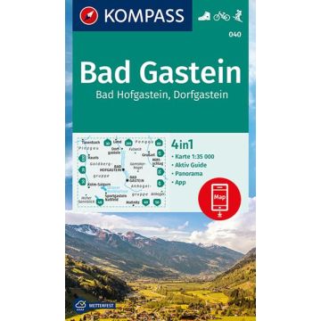 Wanderkarte Kompass 040 Bad Gastein 1:50 000