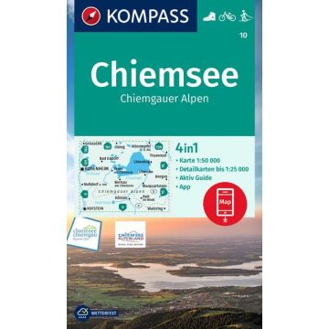 Wanderkarte Kompass 10 Chiemsee 1:50 000