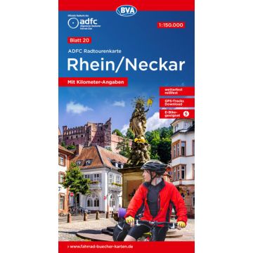 Velokarte ADFC 20 Rhein Neckar 1:150 000 / BVA