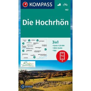Wanderkarte Kompass 462 Die Hochrhön 1:25 000