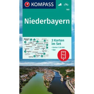 Wanderkarte Kompass 160 Niederbayern 1:50 000