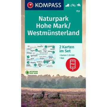 Wanderkarte Kompass 753 Naturpark Hohe Mark