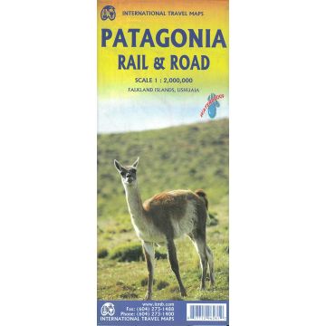 Strassenkarte Patagonia Rail & Road 1:2 Mio. / ITMB