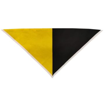 Halstuch gelb/schwarz Rand weiss 2 cm
