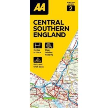 Carte routière Central Southern England 1:200 000 / AA Road Map Britain 2 