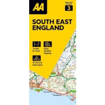 Strassenkarte South East England 1:200 000 / AA Road Map Britain 3