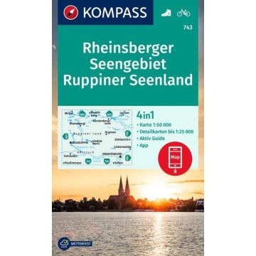 Wanderkarte Kompass 743 Rheinsberger Seengebiet