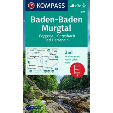 Wanderkarte Kompass 872 Baden-Baden Murgtal