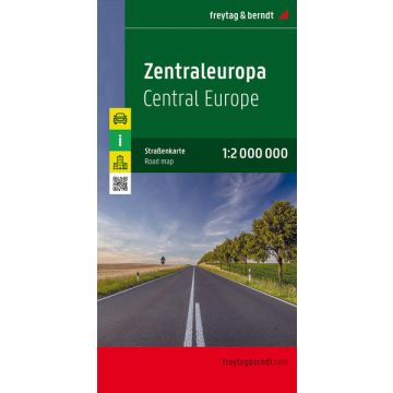 Carte routière Europe Centrale 1:2 Mio. / Freytag & Berndt