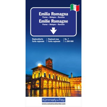 Carte routière Italie 07 Emilie Romagne 1:200 000 / Kümmerly & Frey