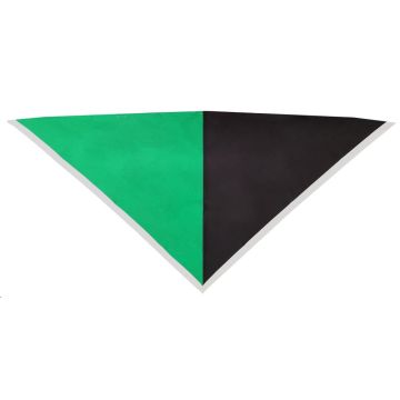 Halstuch grün/schwarz Rand weiss 2 cm