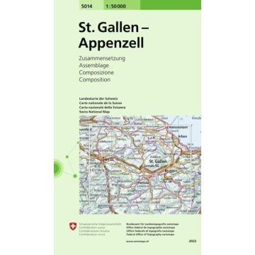 5014 St.Gallen - Appenzell 1:50 000 / Swisstopo