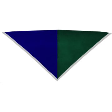 Halstuch marine/dunkelgrün Rand grau 2 cm