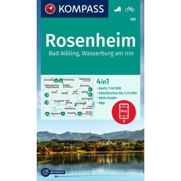 Wanderkarte Kompass 181 Rosenheim 1:50 000