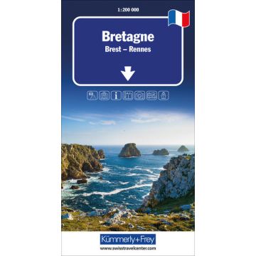 Strassenkarte Bretagne 1:200 000 / Kümmerly & Frey