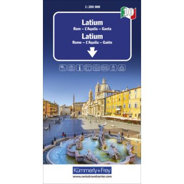 Strassenkarte Italien 10 Latium Rom 1:200 000 / Kümmerly & Frey