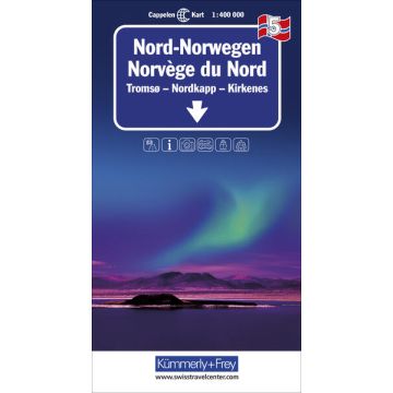 Strassenkarte Norwegen 5 Nord-Norwegen Tromso - Nordkapp - Kirkenes  1:400 000 / Kümmerly & Frey