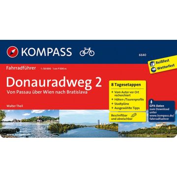 Veloführer Donauradweg 2 Passau - Brastislava 1:50 000 / Kompass 