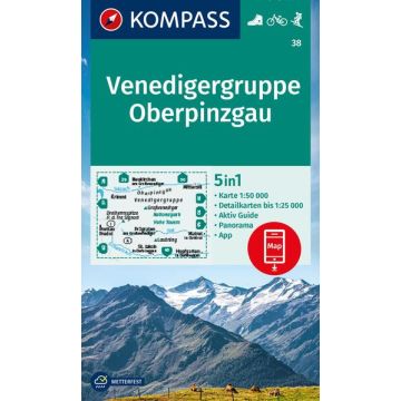 Wanderkarte Kompass 38 Venedigergruppe
