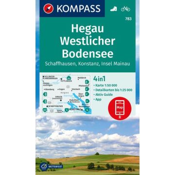 Wanderkarte Kompass 783 Hegau Westlicher Bodensee