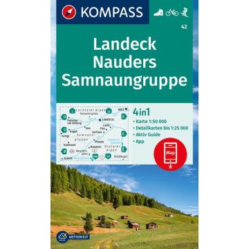 Wanderkarte Kompass 42 Landeck-Nauders 1:50 000