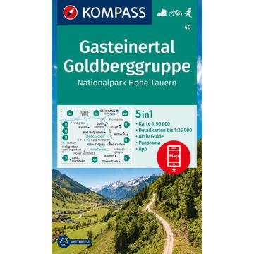 Wanderkarte Kompass 40 Gasteinertal Goldberggruppe 1:50 000