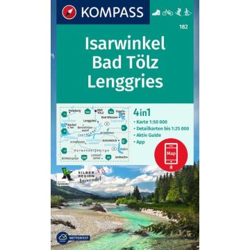 Wanderkarte Kompass 182 Isarwinkel 1:50 000