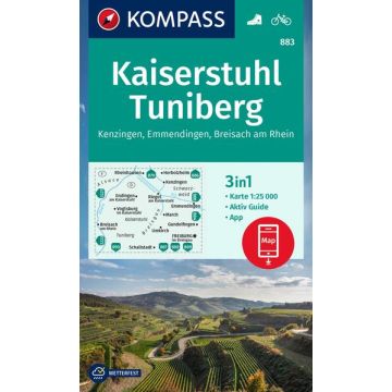 Wanderkarte Kompass 883 Kaiserstuhl Tuniberg