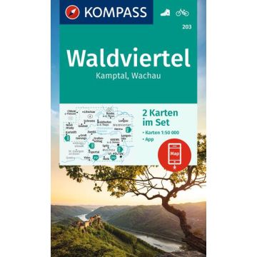 Wanderkarte Kompass 203 Waldviertel 1:50 000 (2 Karten im Set)