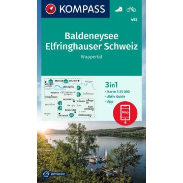 Wanderkarte Kompass 493 Baldeneysee Elfringhauser