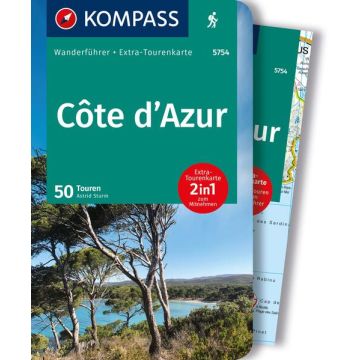 Wanderführer Côte d'Azur mit Wanderkarte / Kompass