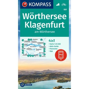 Wanderkarte Kompass 061 Wörthersee Klagenfurt