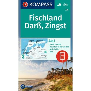 Wanderkarte Kompass 736 Fischland Darss Zingst