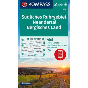 Wanderkarte Kompass 756 Südliches Ruhrgebiet