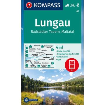 Wanderkarte Kompass 67 Lungau 1:40 000