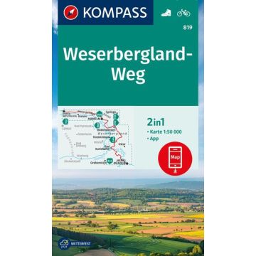Wanderkarte Kompass 819 Weserbergland-Weg 1:50 000