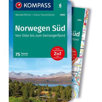 Wanderführer Norwegen Süd mit Wanderkarte / Kompass
